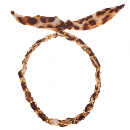 bandeau cheveux leopard